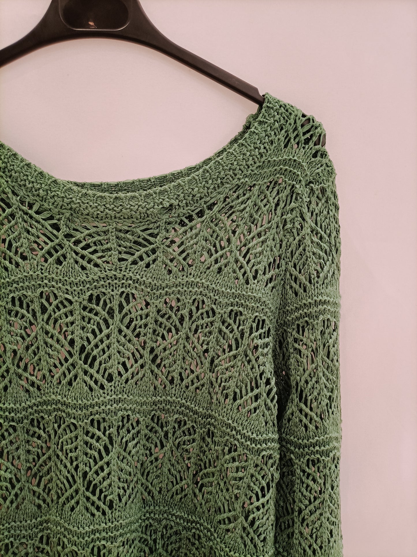 SFERA. Jersey verde punto abierto T.m