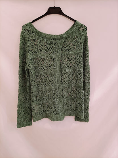 SFERA. Jersey verde punto abierto T.m