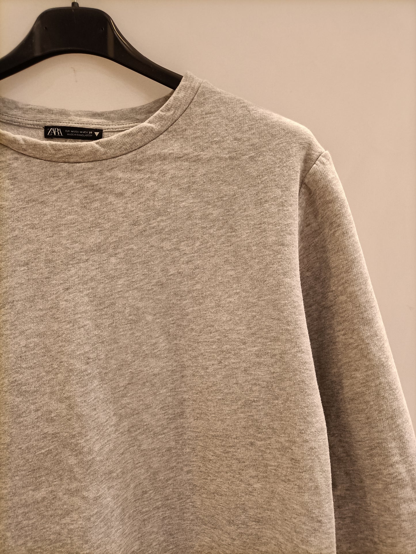 ZARA. Vestido gris sudadera T.m