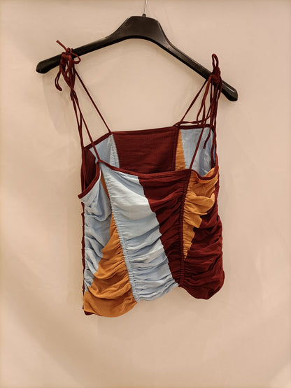 ZARA. Top punto rayas T.l