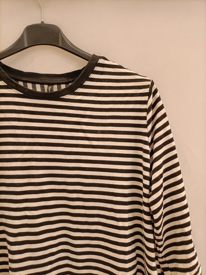 STRADIVARIUS. Camiseta de rayas lazada T.m