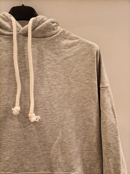 ZARA. Sudadera gris oversized T.m