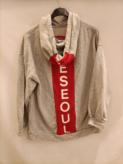 ZARA. Sudadera gris oversized T.m