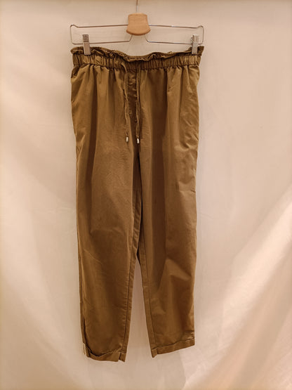 ZARA. Green Ts flowy trousers