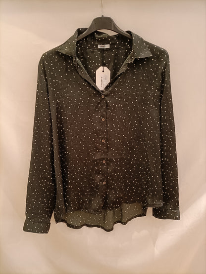 NOON. Black blouse with stars Tm