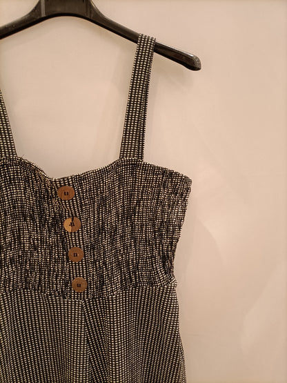 STRADIVARIUS. Checkered culotte jumpsuit.m