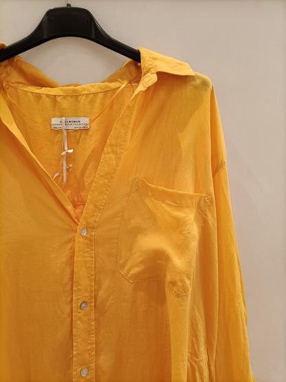 ZARA. Camisa naranja oversized T.l