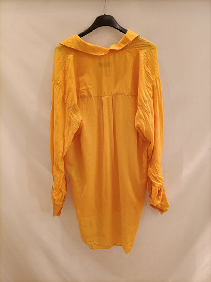 ZARA. Camisa naranja oversized T.l
