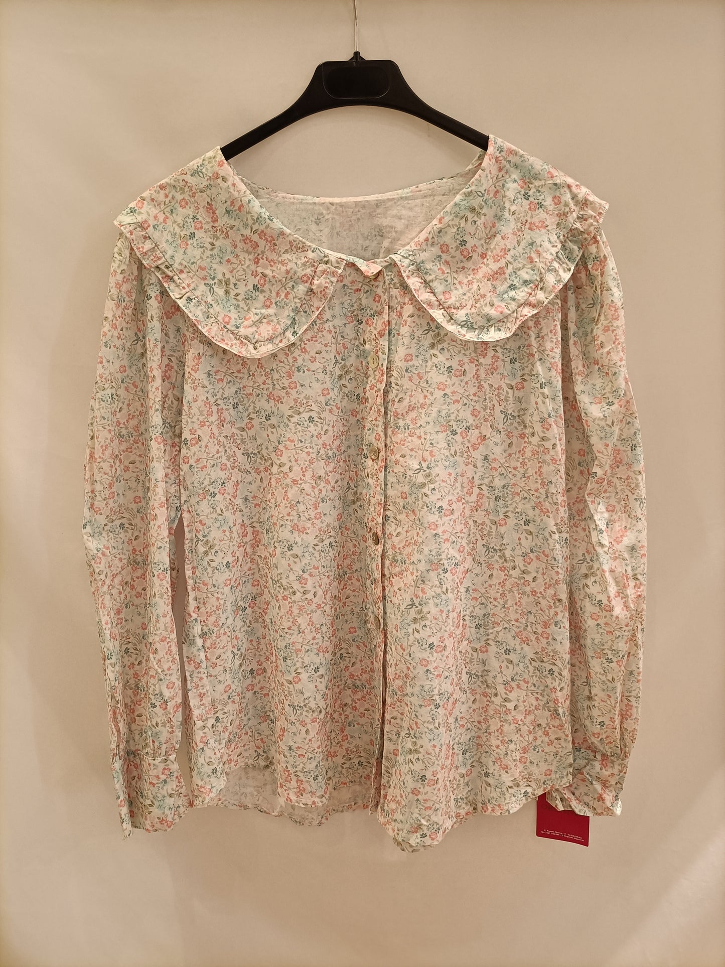 OTRAS. Blusa flores cuello bebé T.u(s/m)