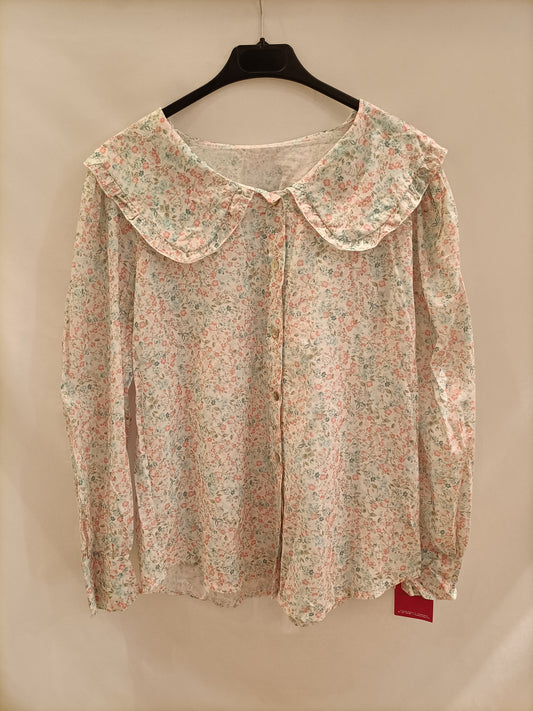 OTRAS. Blusa flores cuello bebé T.u(s/m)