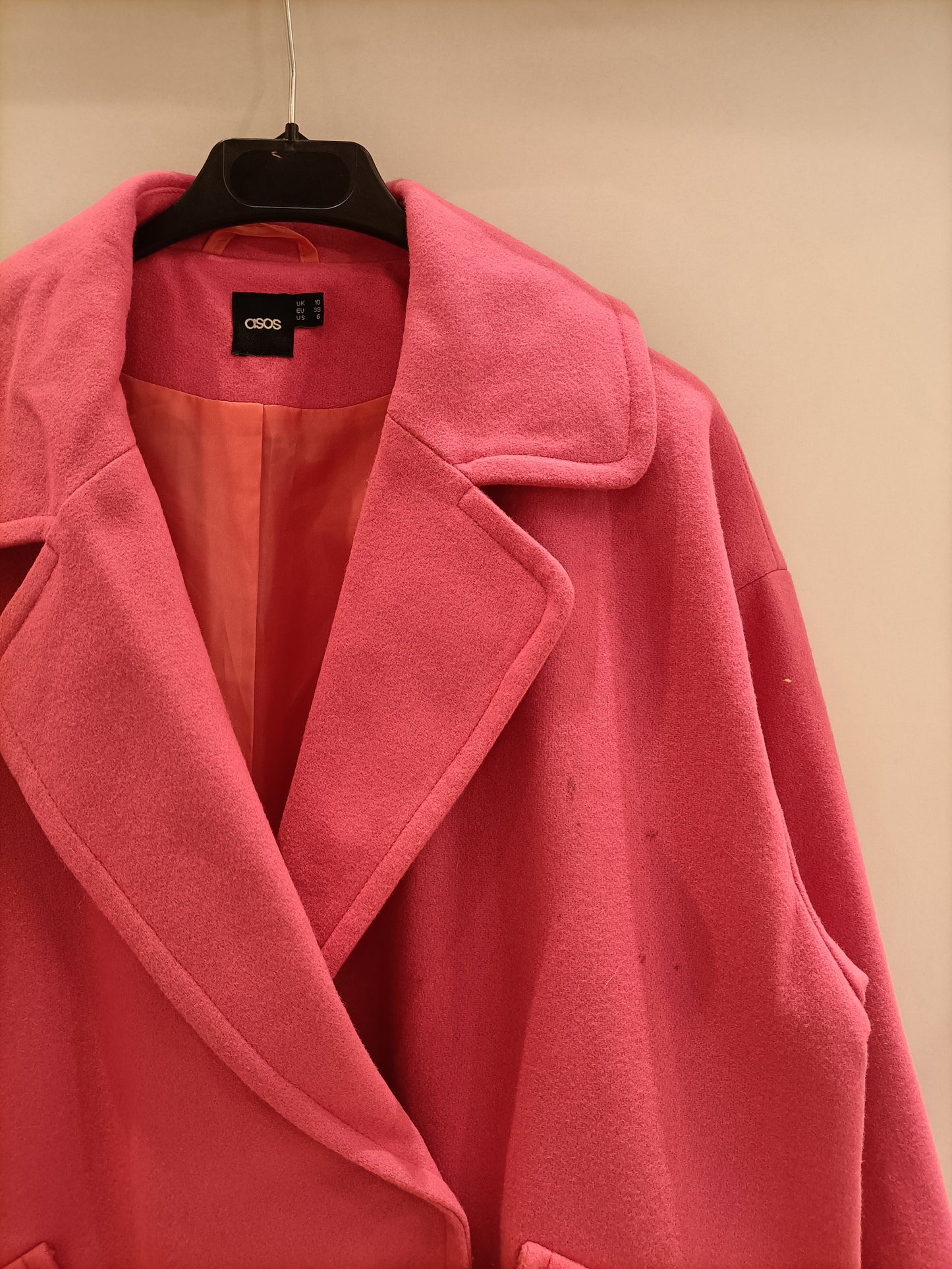 ASOS. Oversized pink cloth coat S.38 (tara)