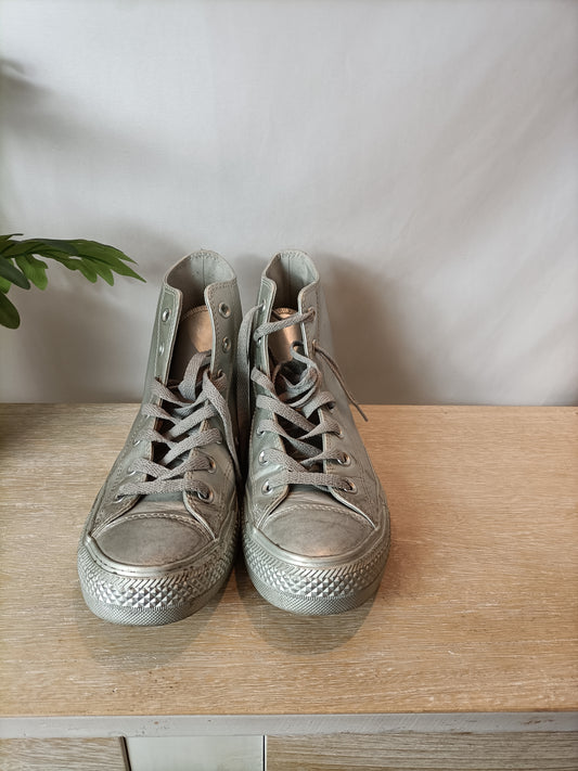 CONVERSE. Zapatillas plateadas T.39