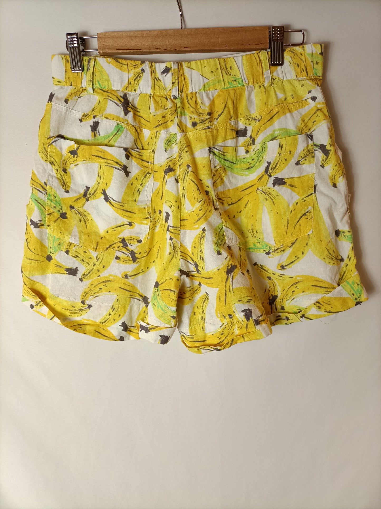 ZARA. Shorts fluido plátanos T.m