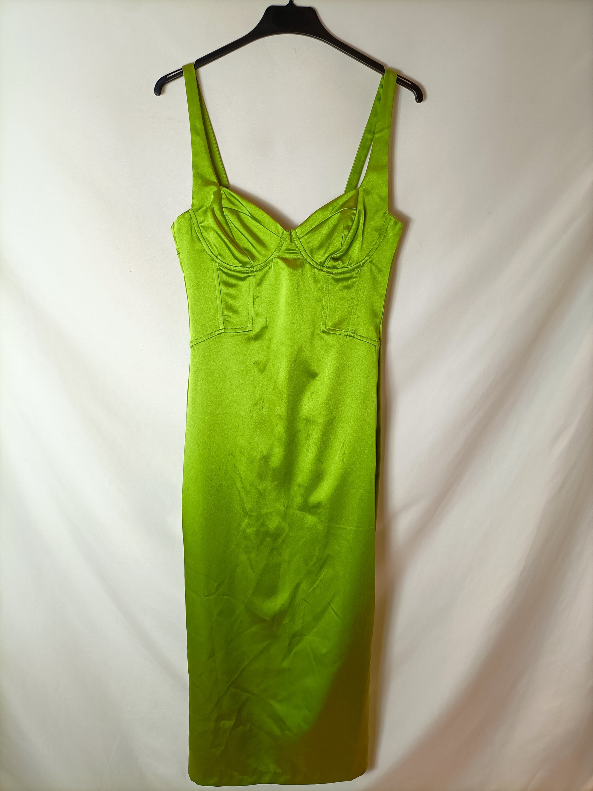 ZARA. Green satin midi dress Ts Hibuy market ZARA. Green satin midi dress Ts Hibuy market