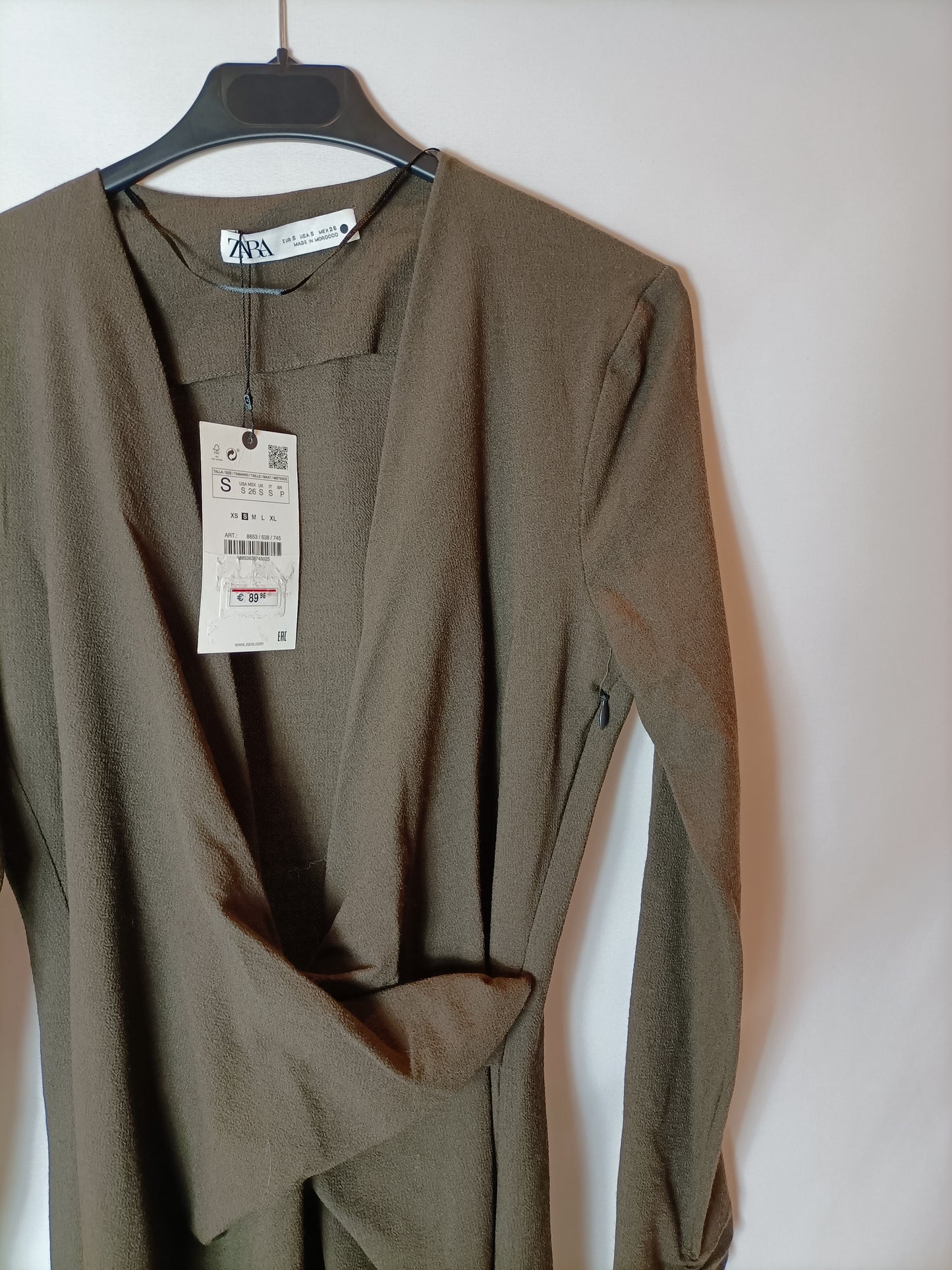 ZARA. Long brown Ts dress