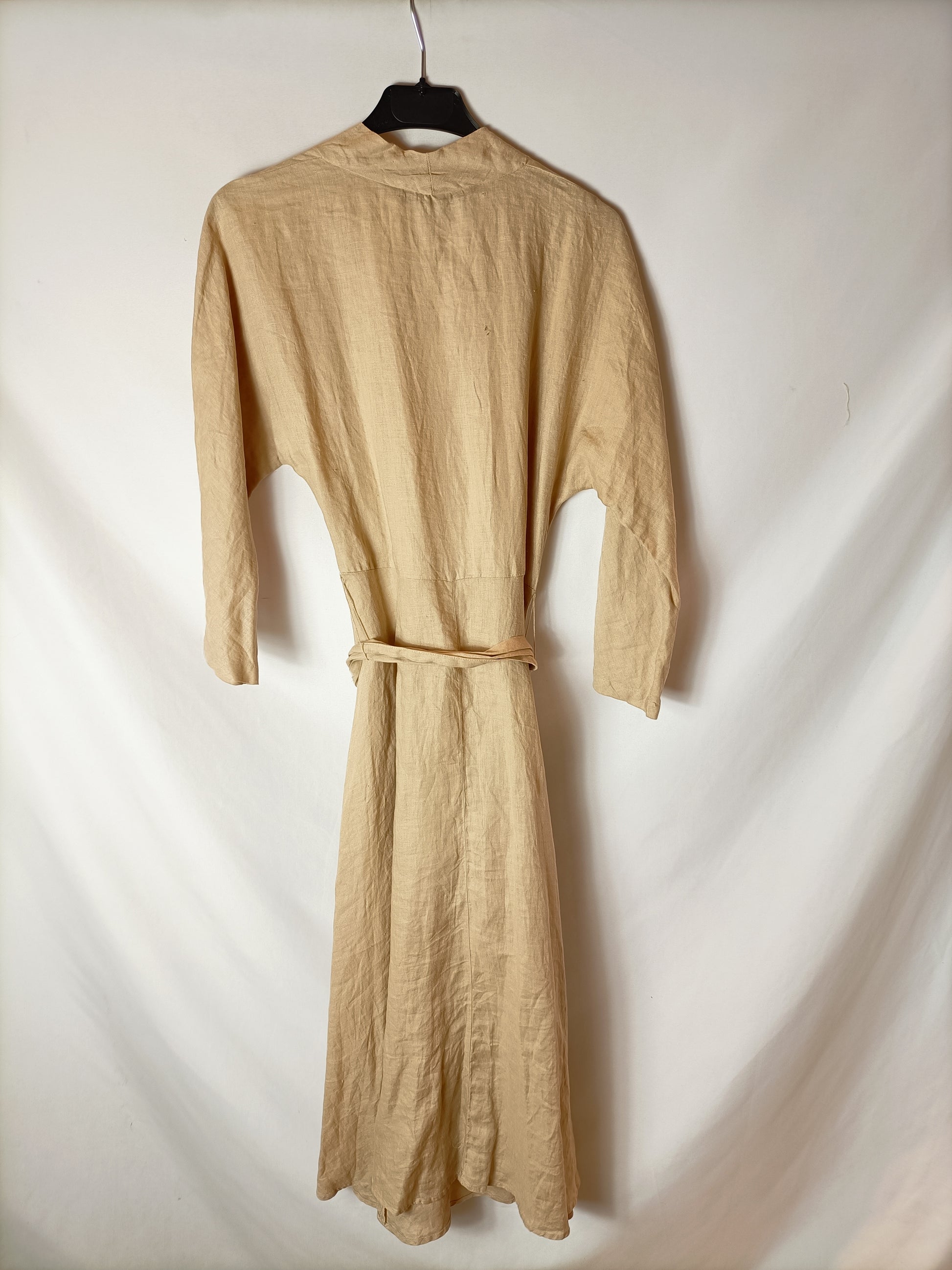 ZARA. Beige linen dress S.xs Hibuy market ZARA. Beige linen dress S.xs Hibuy market