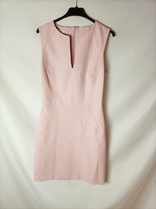 MANGO. Vestido corto rosa T.s