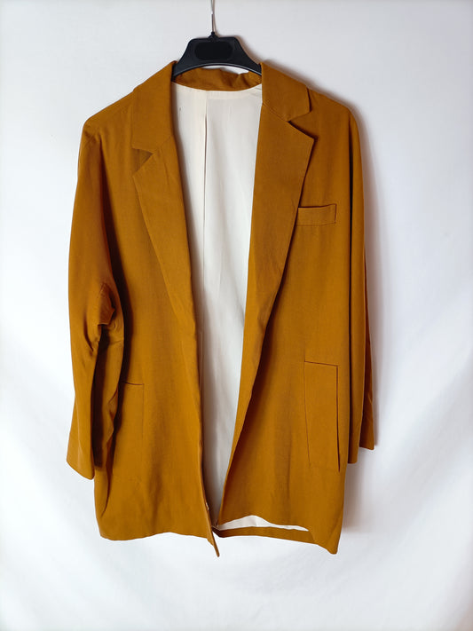 OTRAS. Blazer fluida mostaza T.u(s)