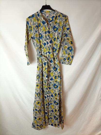 JOLIE JOLIE. Vestido midi camisero estampado. T S