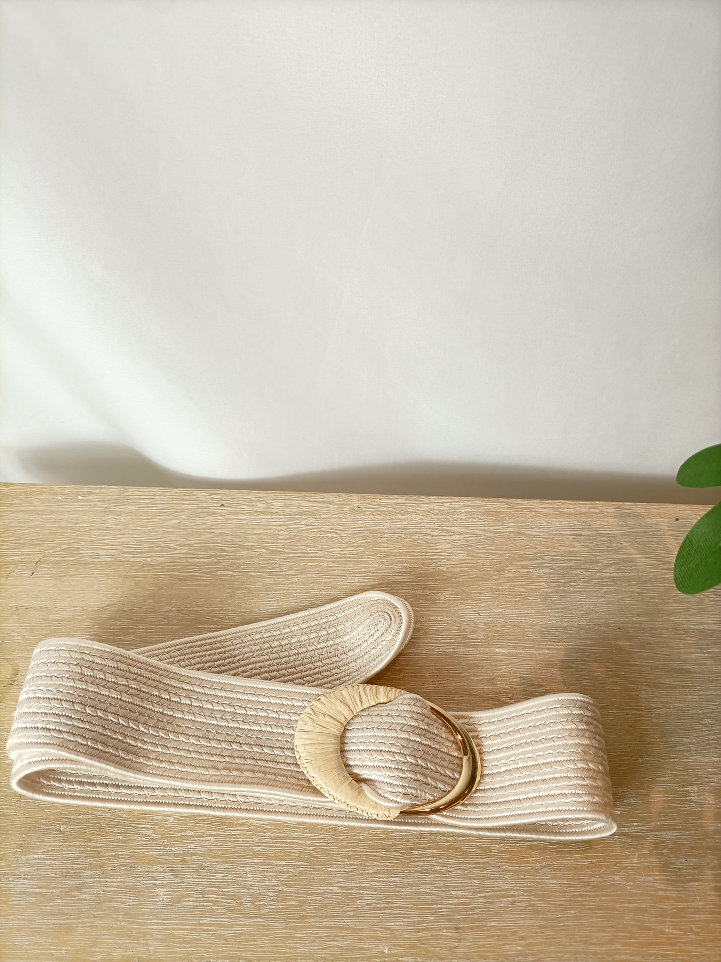 OTHERS. Textured beige belt. YOUR