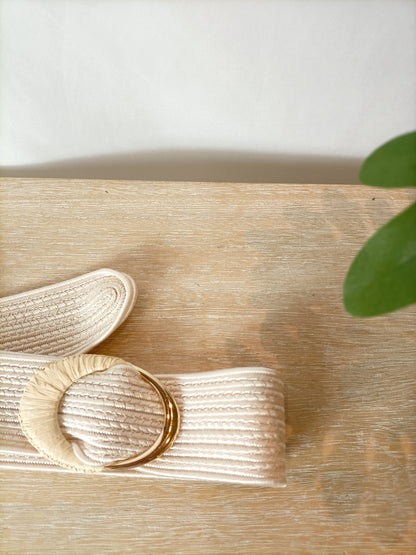 OTHERS. Textured beige belt. YOUR