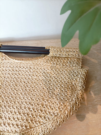 JUSTFAB. Raffia handbag