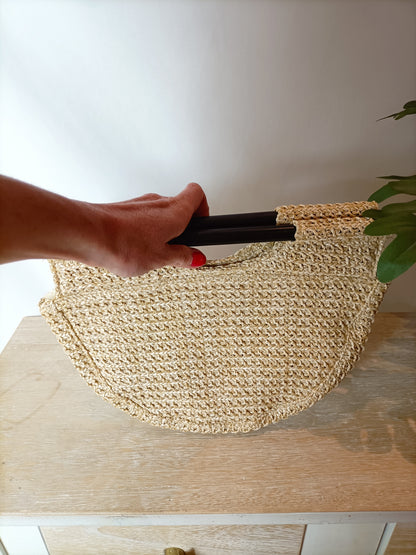 JUSTFAB. Raffia handbag