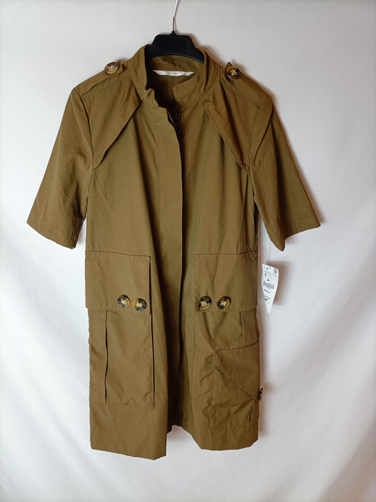 ZARA. Vestido/chaqueta verde T.s