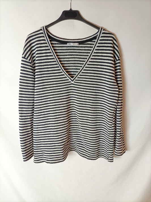 ZARA. Jersey punto rayas T.s