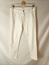 BA&SH. Pantalones pitillo blancos bolsillos. T 38