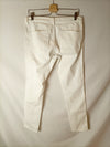 BA&SH. Pantalones pitillo blancos bolsillos. T 38