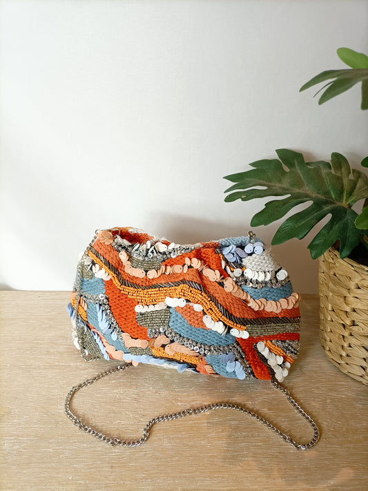 PARFOIS. Bolso hilos lentejuelas