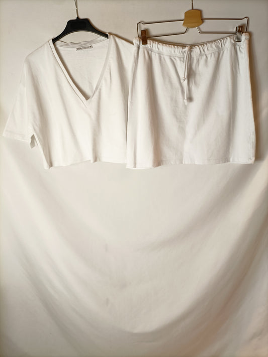 ZARA. Total look blanco T.s/m