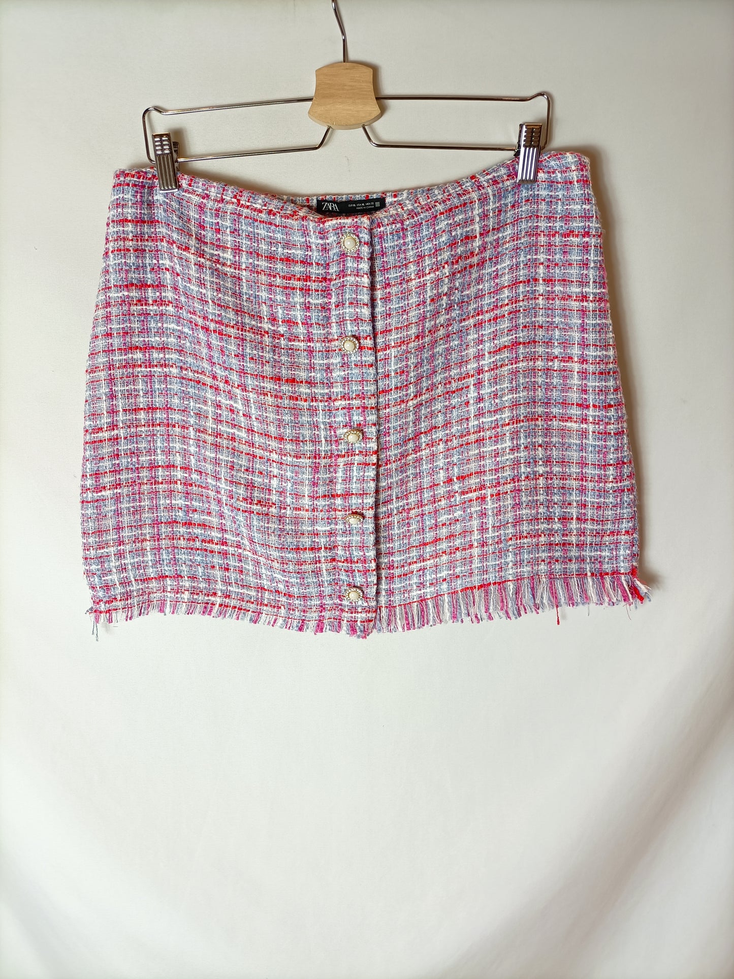 ZARA. Short tweed skirt, size XL