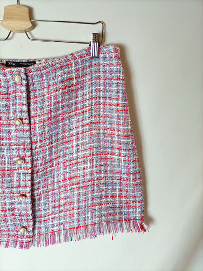 ZARA. Short tweed skirt, size XL