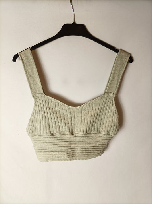OTHERS. Green ribbed crop top Your(s)