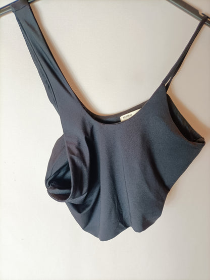 PULL&amp;BEAR. Black Lycra Tm Croptop