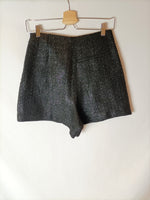 ZARA. Shorts tweed negro T.s