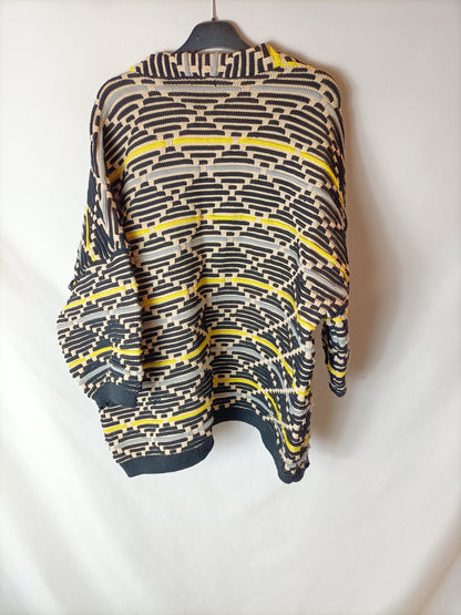 H&M. Cárdigan textura estilo kimono. T XS