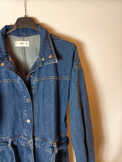MANGO. Long denim jumpsuit Ts