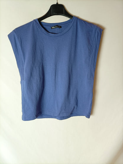 ZARA. Top azul T.s