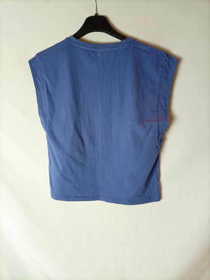 ZARA. Top azul T.s