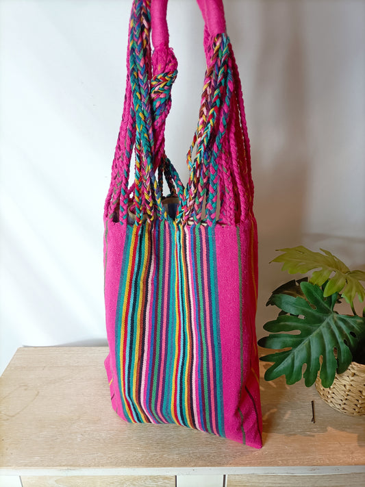 OTRAS. Bolso tela rayas