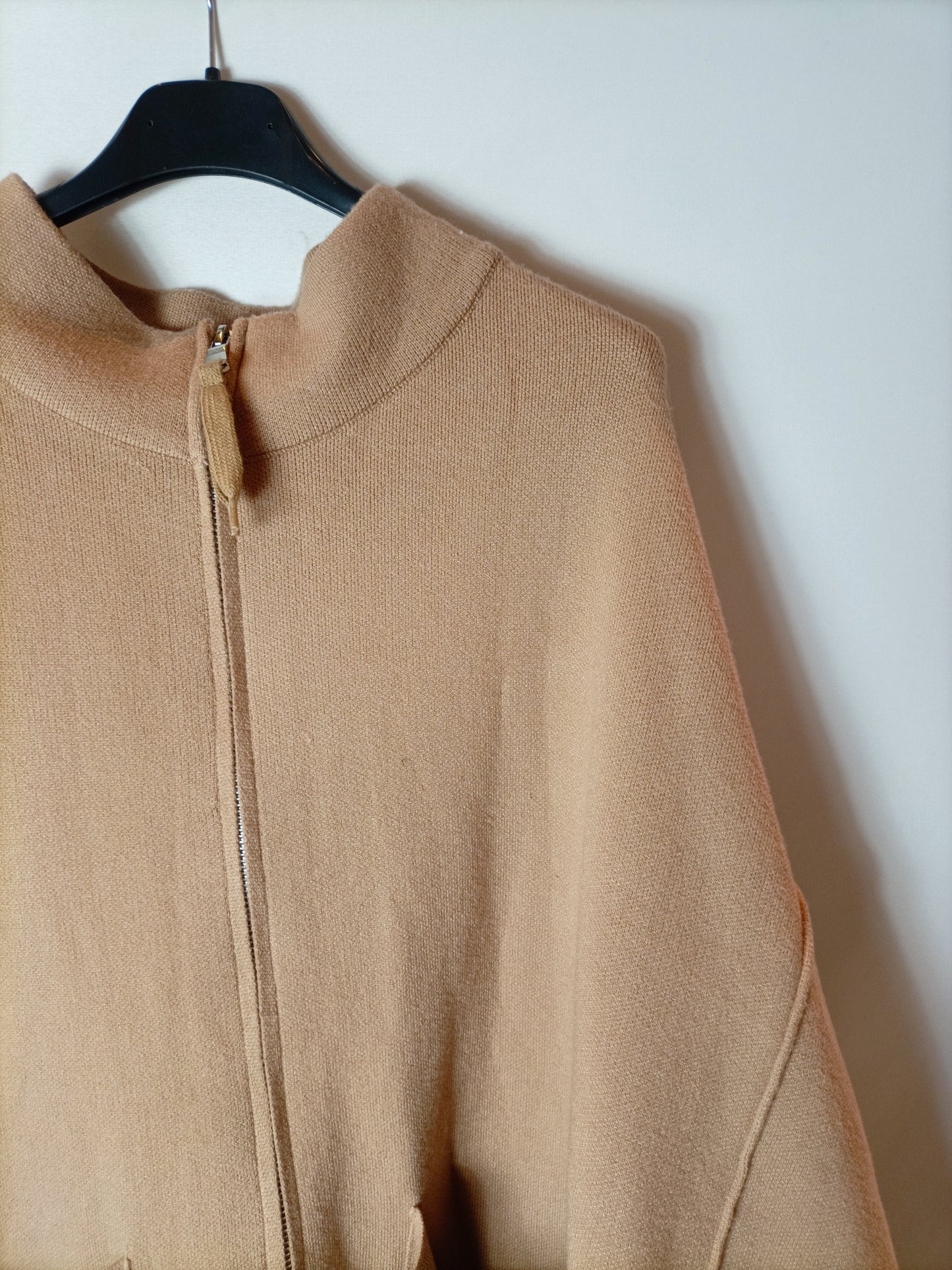 PARFOIS. Camel zipper poncho Tu (s/m)