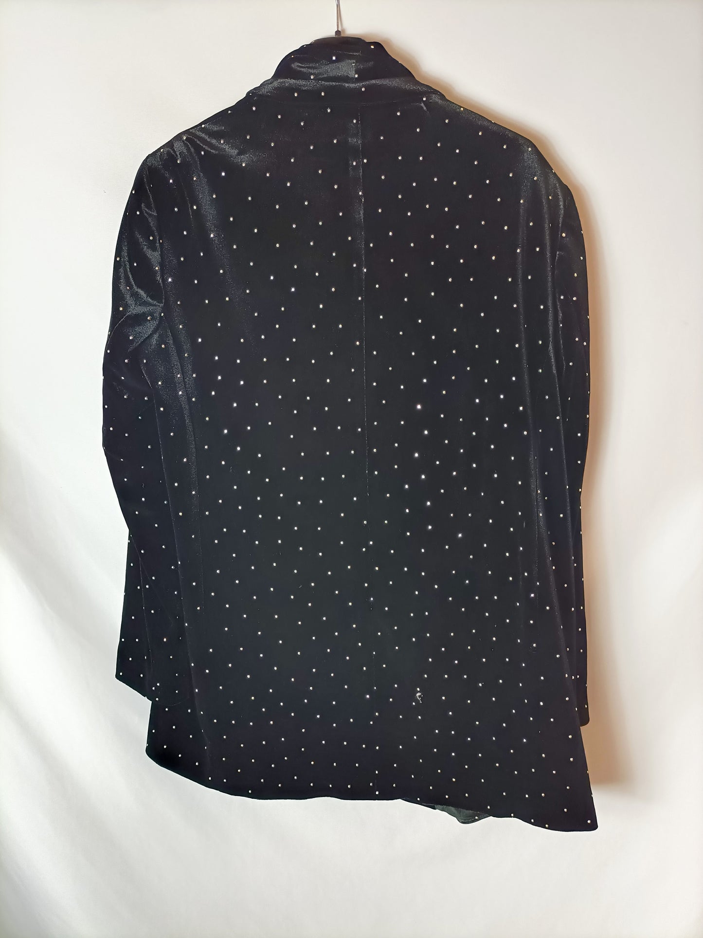 ZARA.Blazer terciopelo negro T.l