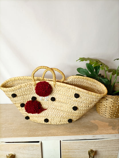 OTRAS. Capazo borlas mediano