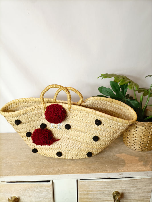 OTRAS. Capazo borlas mediano