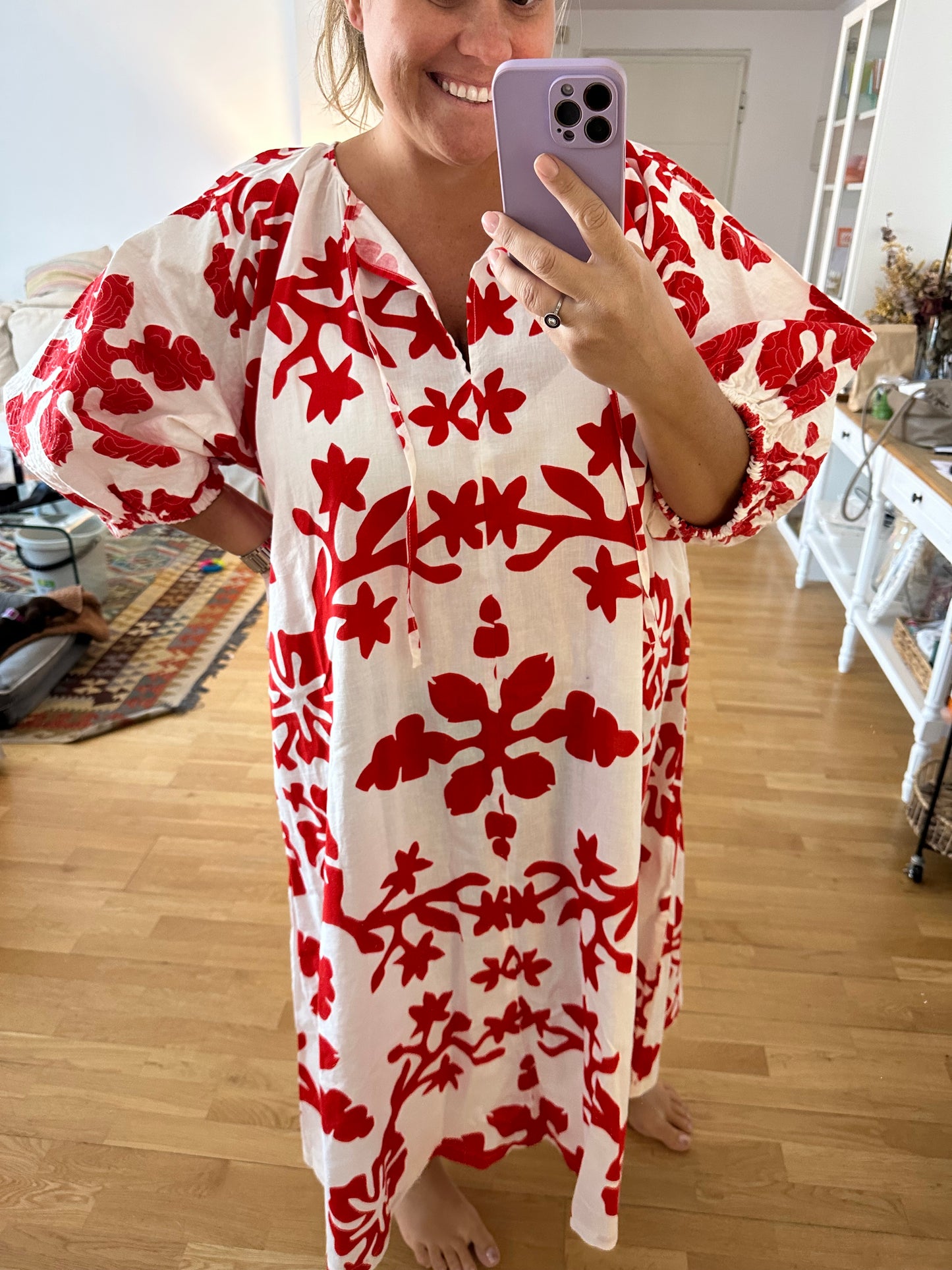 H&amp;M. White floral dress T.xxl