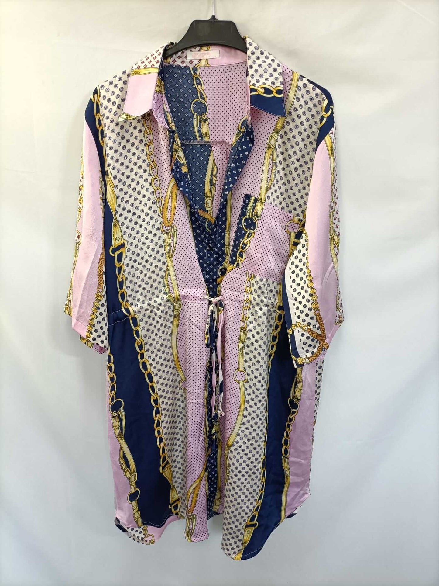 OTRAS. Vestido estampado cadenas T.l/xl