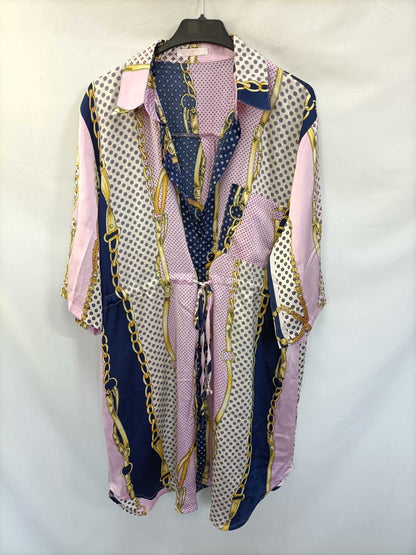 OTRAS. Vestido estampado cadenas T.l/xl